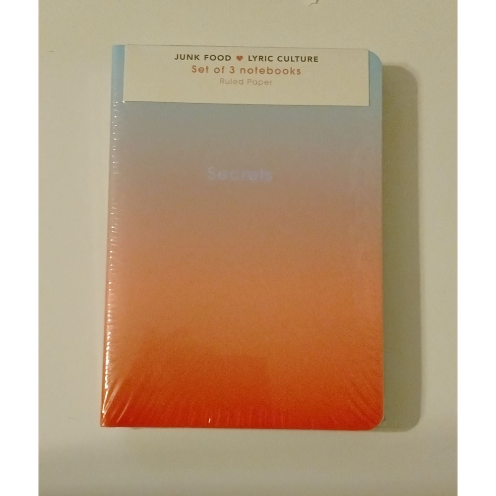 Junk Food Lyric Culture 3 Notebook Journals